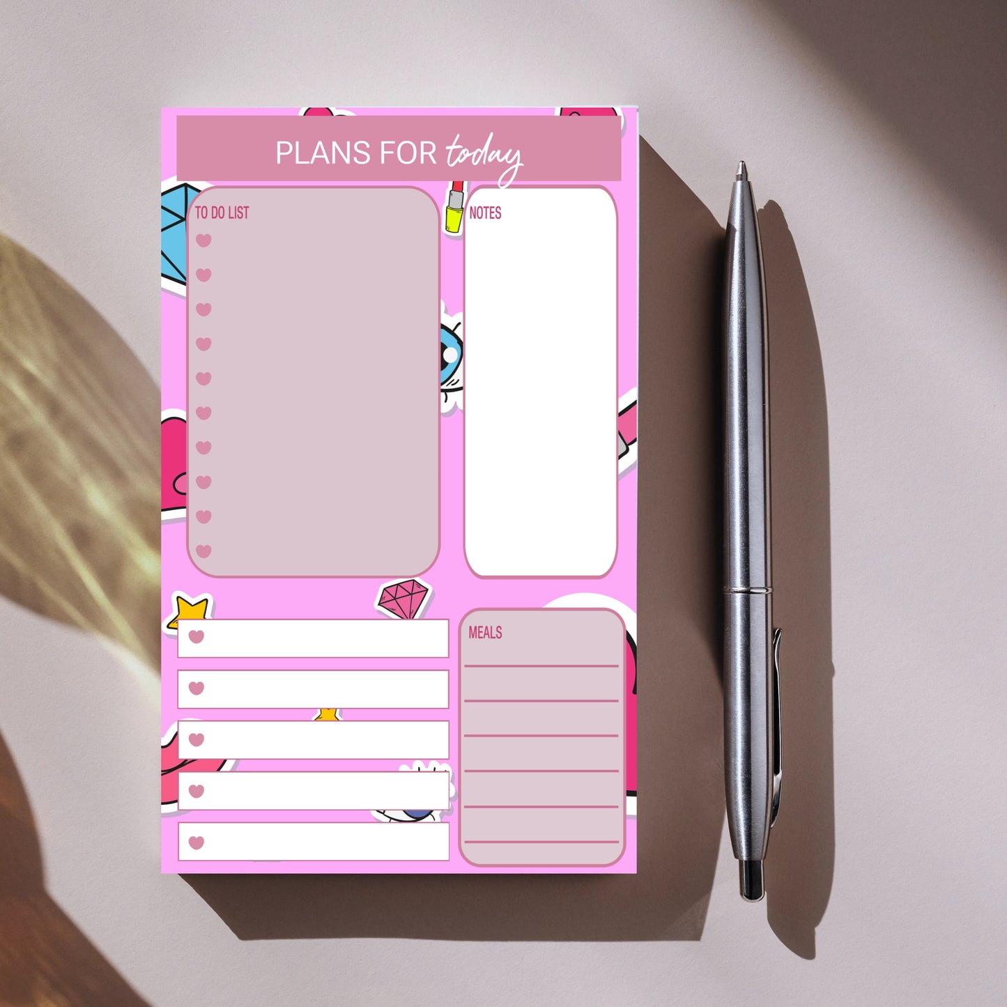 Sticker Pink Notepad