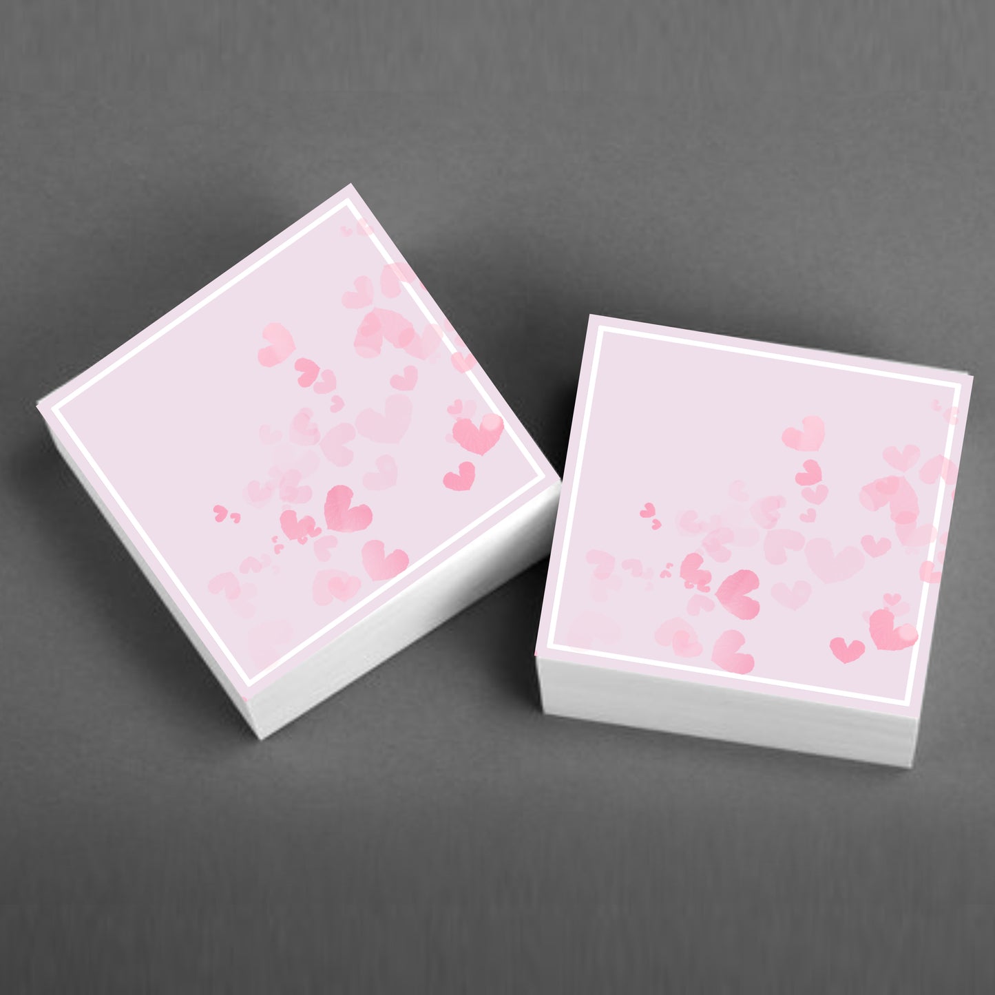 Stamped Hearts Sticky Notes