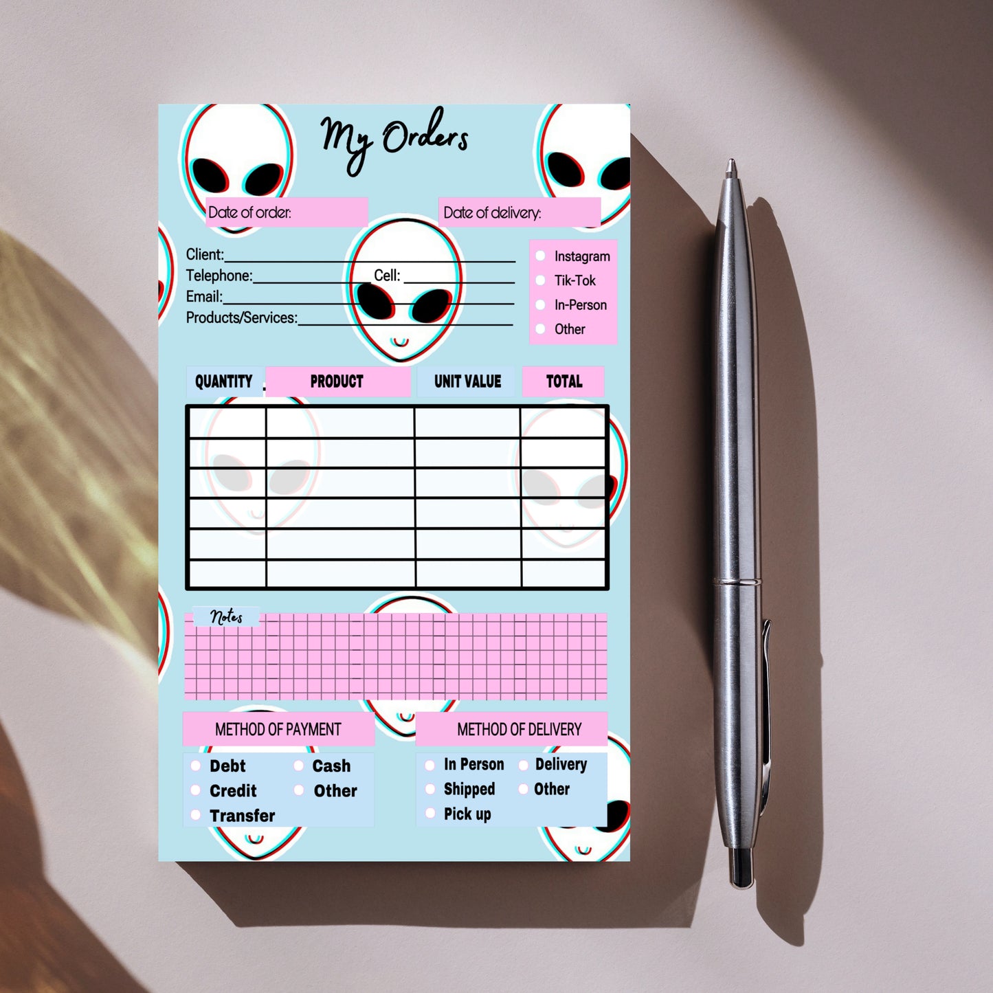 Alien Order Notepad