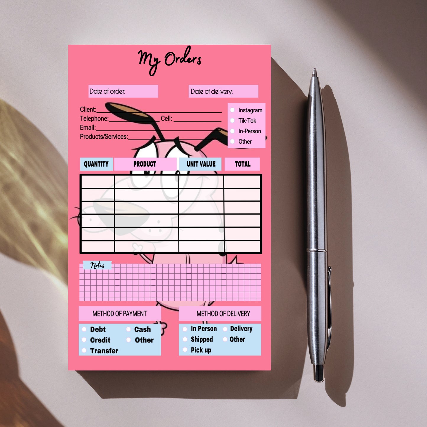 Courage Order Notepad
