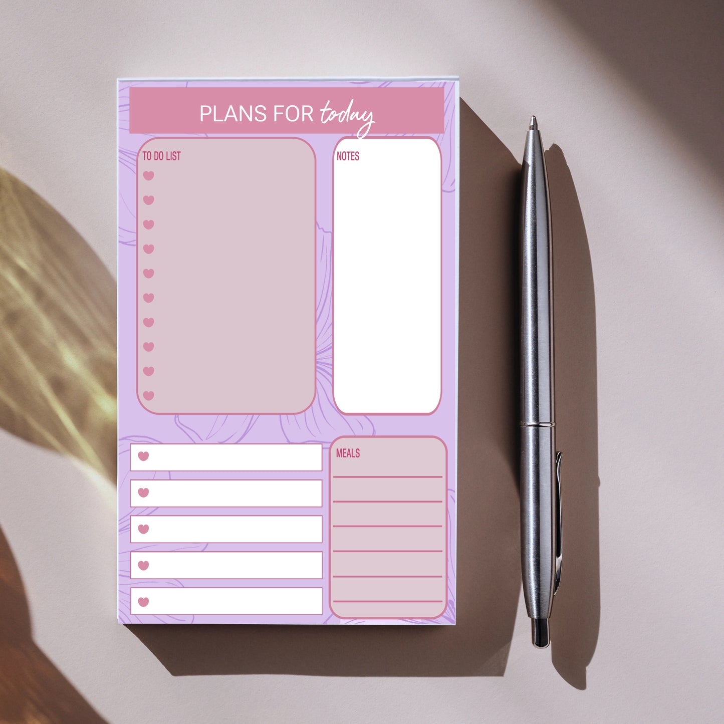 Purple Flower Notepad