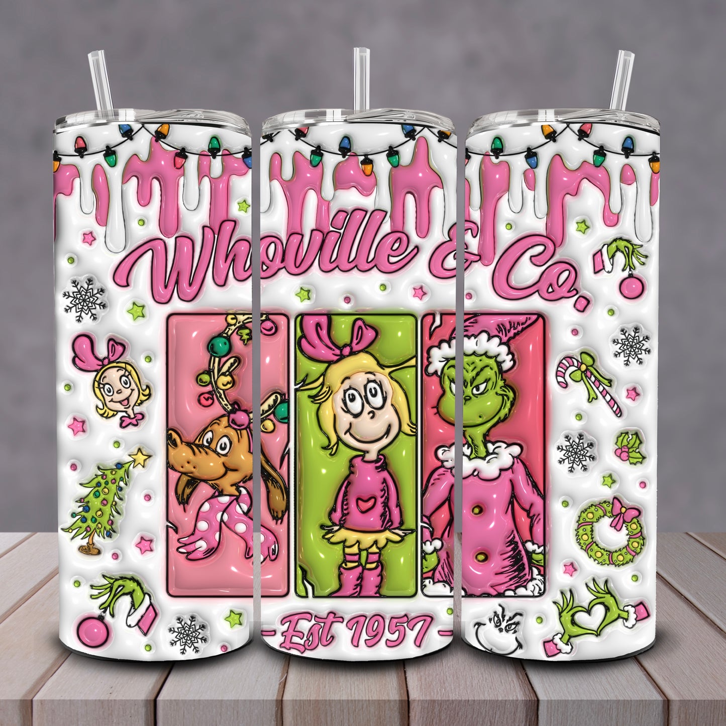 3D Whoville & Co. Tumbler