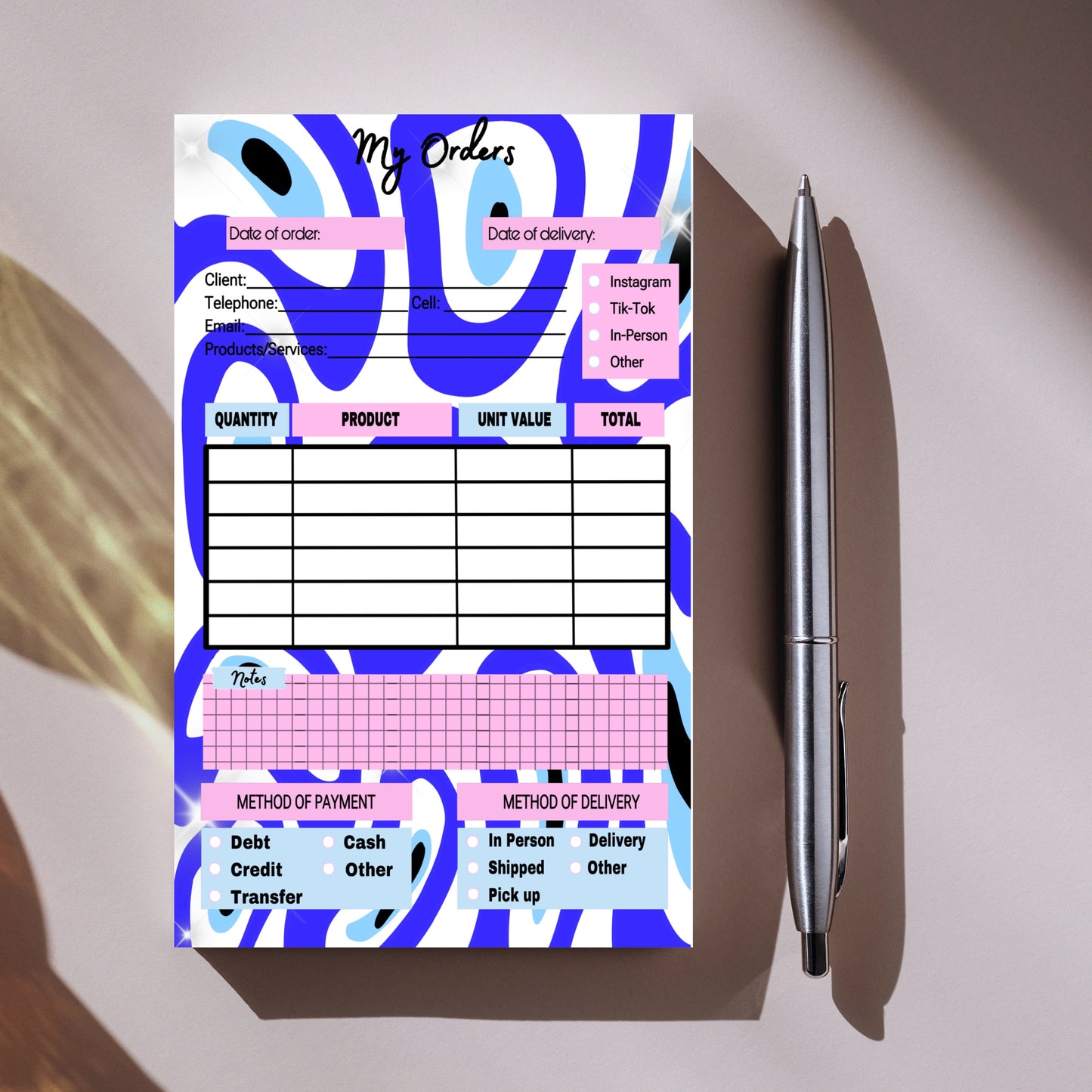 Evil Eye Order Notepad