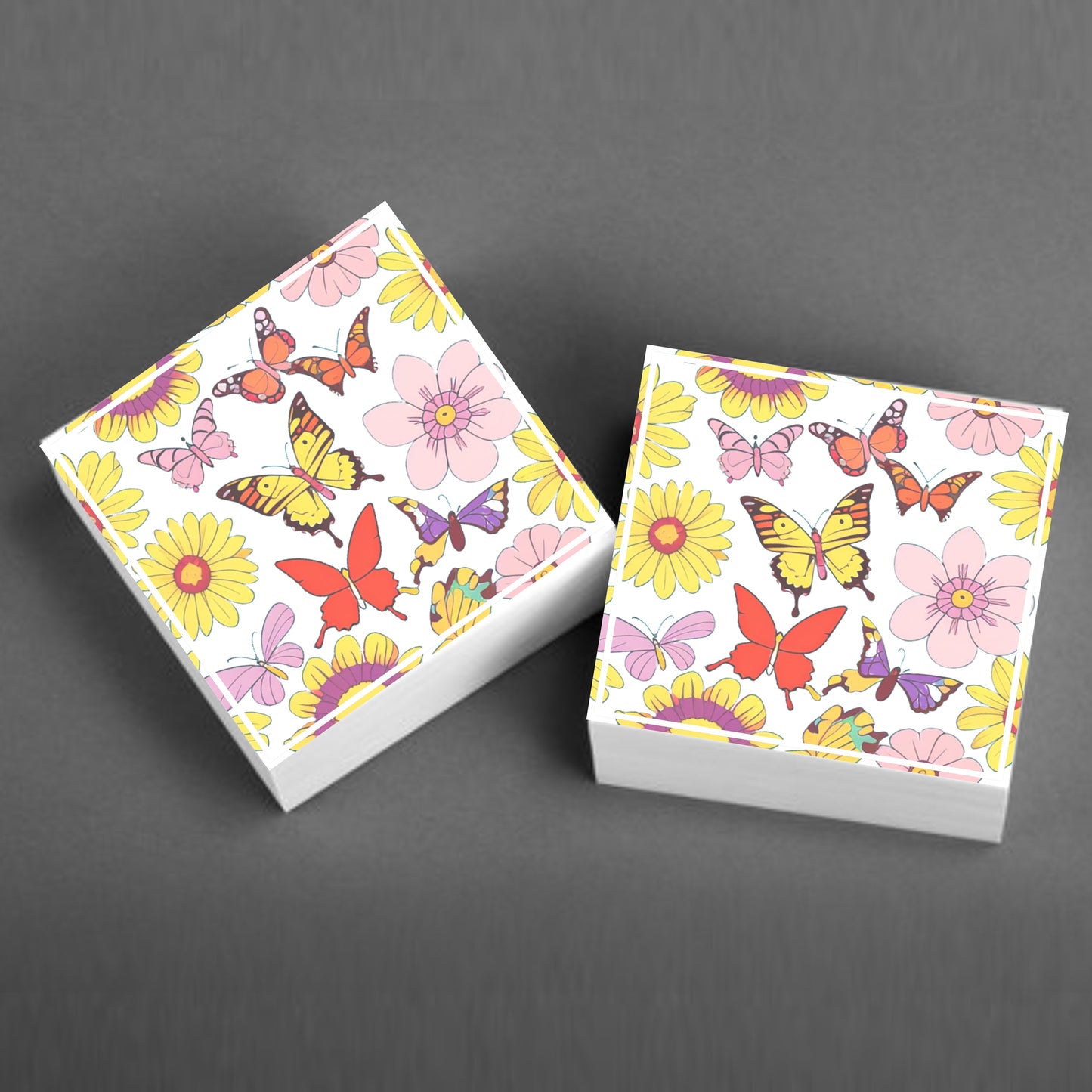 Butterflies & Sunflowers Sticky Notes