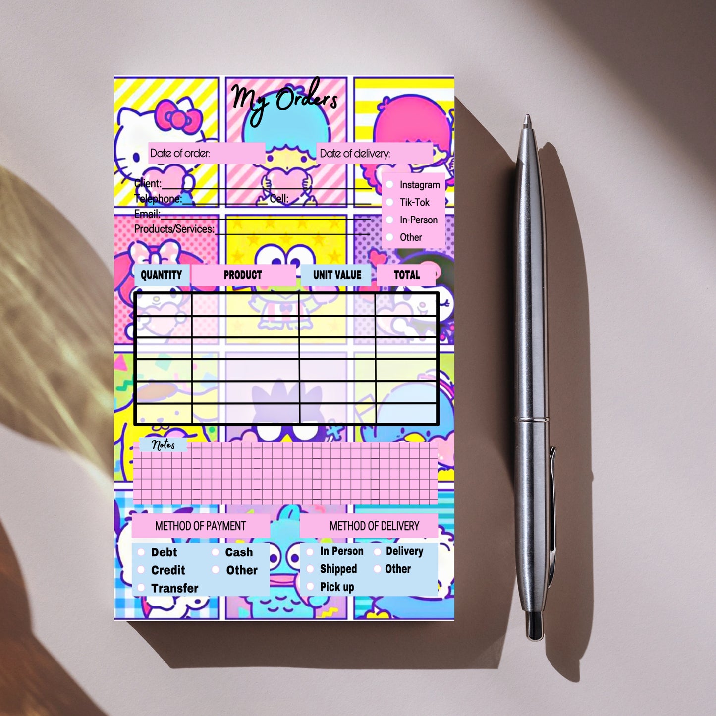 Hello Kitty & Friends Order Notepad