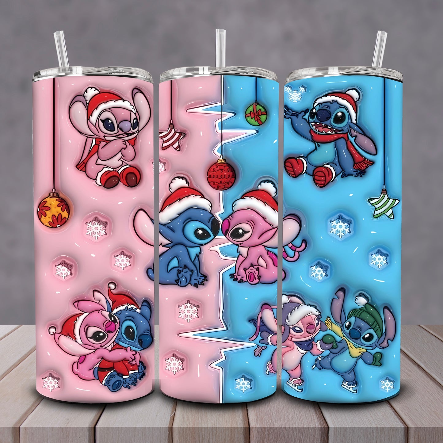 3D Stitch + Angel X-MAs Tumbler