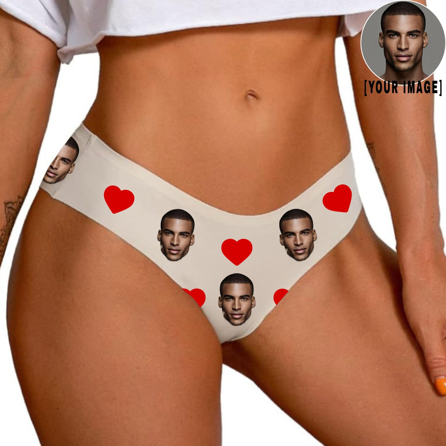 Face Underwear Love Heart