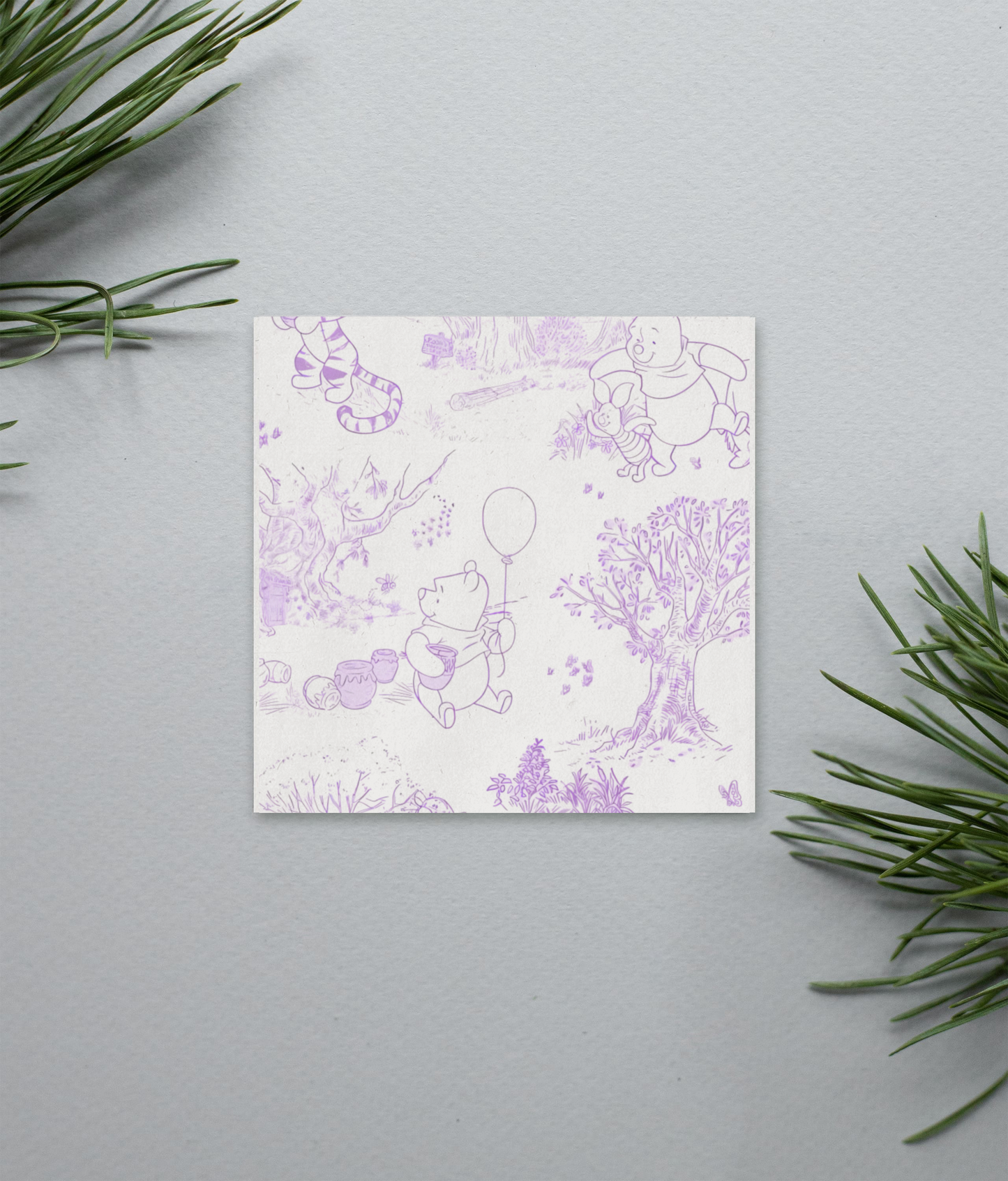 Pooh Bear Purple Scenery