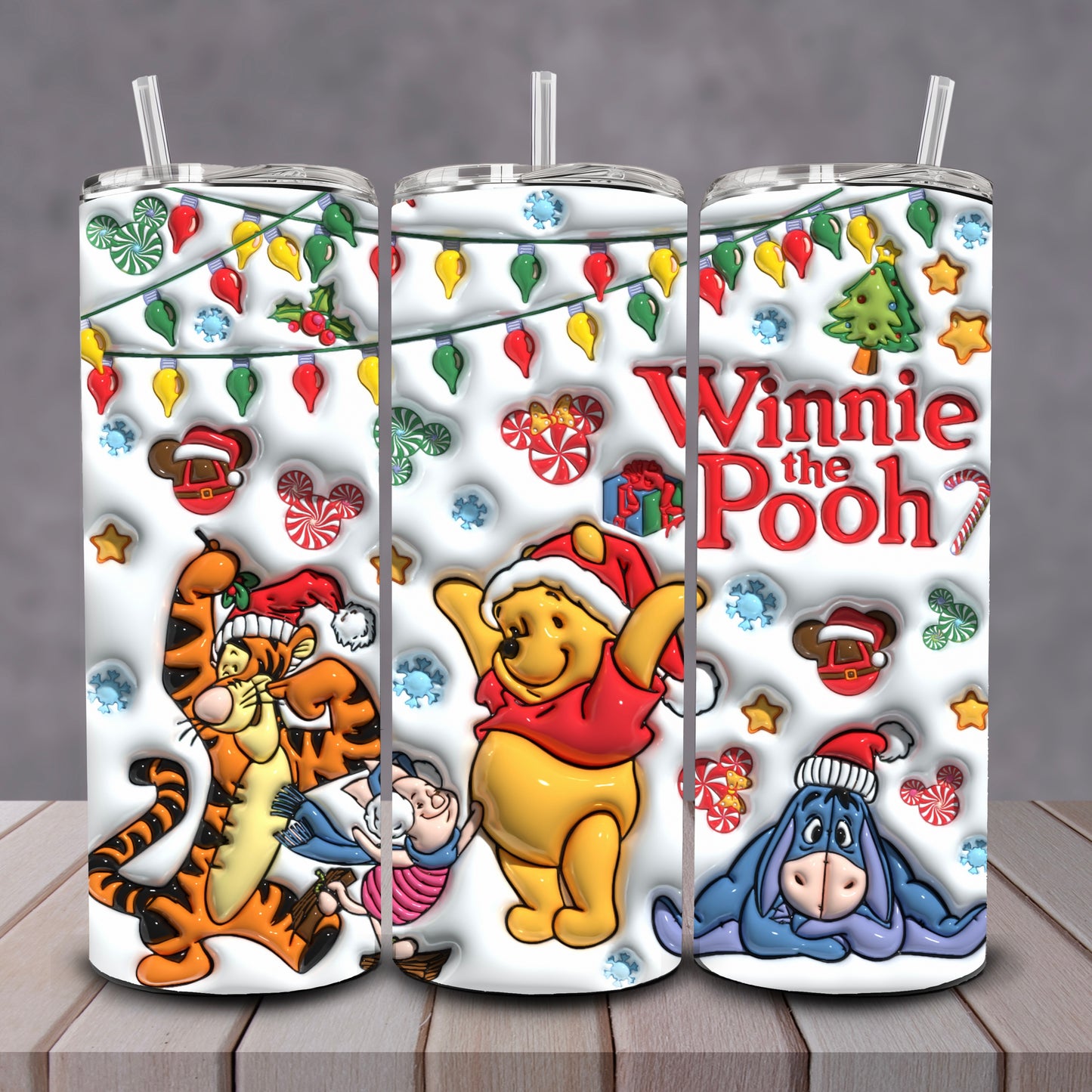 3D Winnie the Pooh + Friends Tumbler