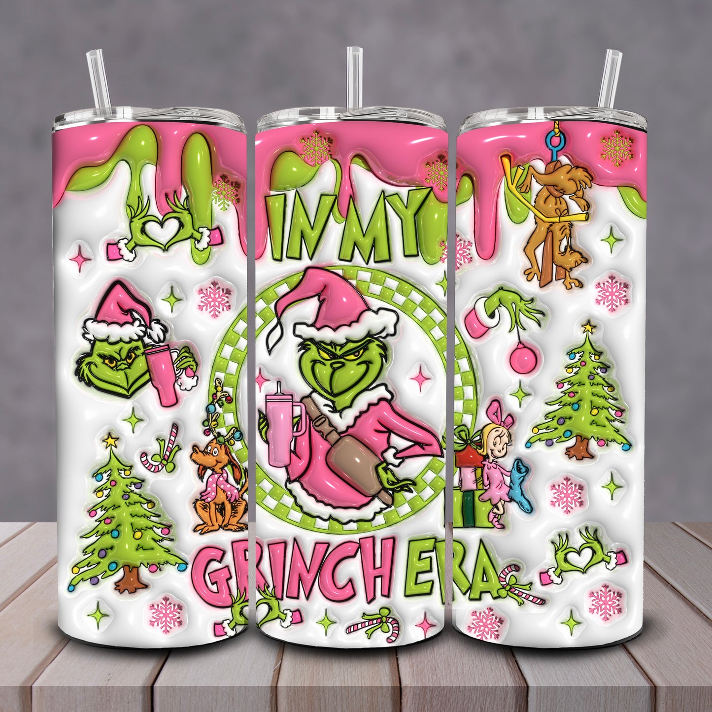 3D Grinch Era Tumbler