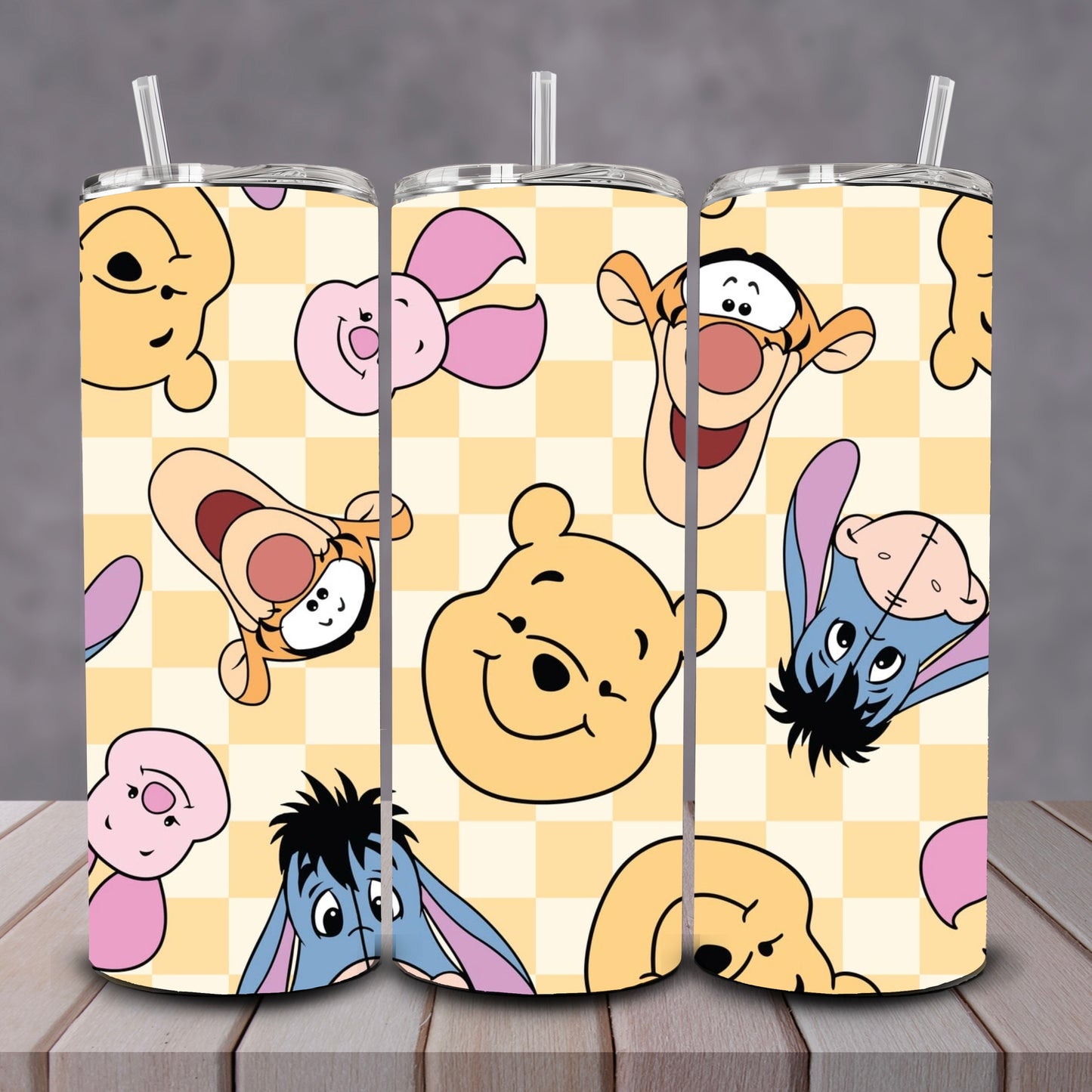 Yellow Checkers With Pooh