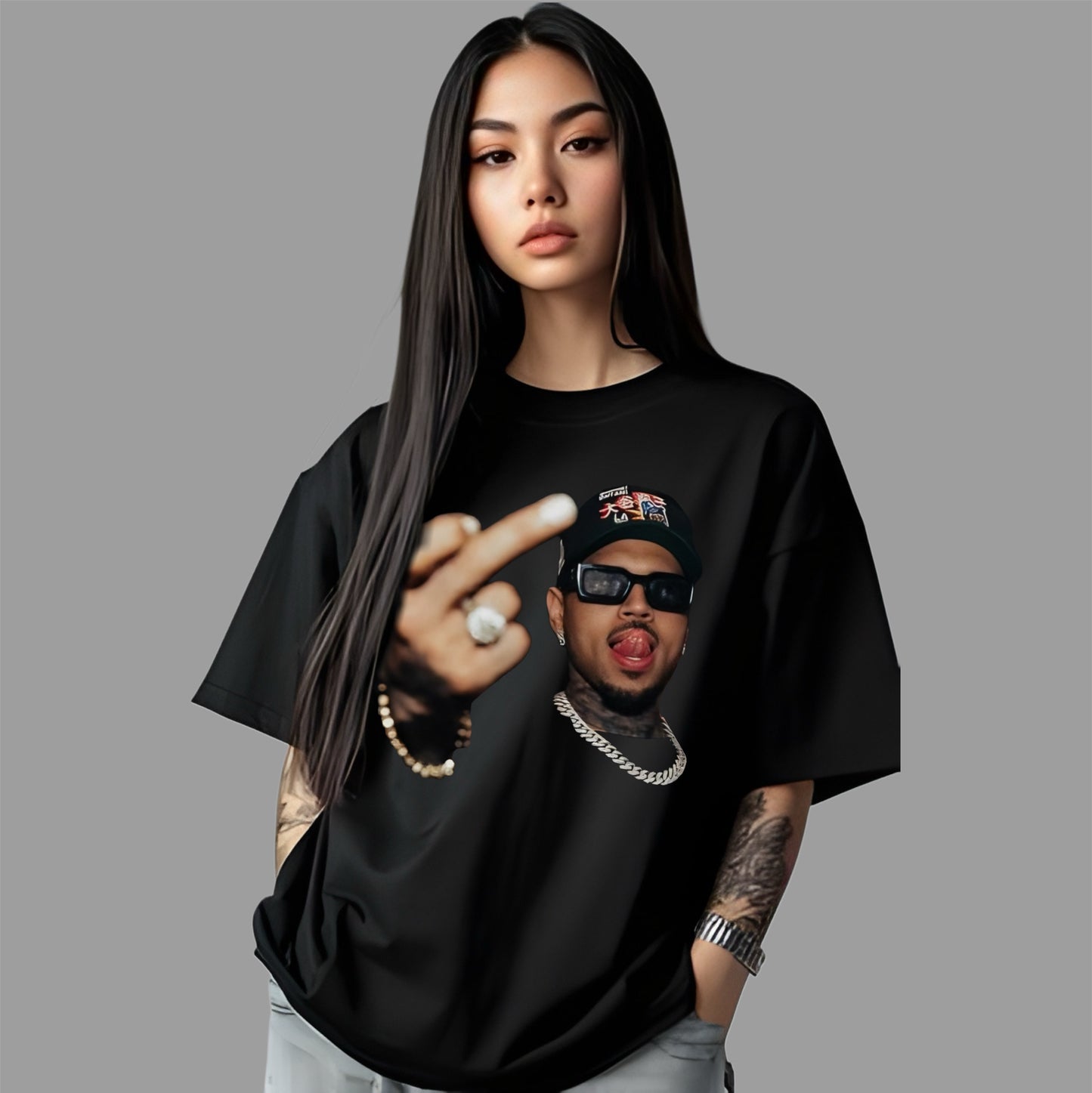 Vintage Breezy Middle Finger