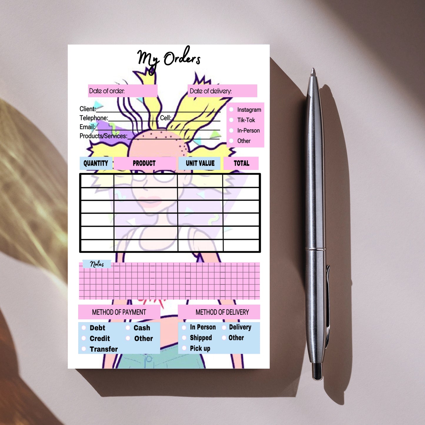 Cynthia Order Notepad
