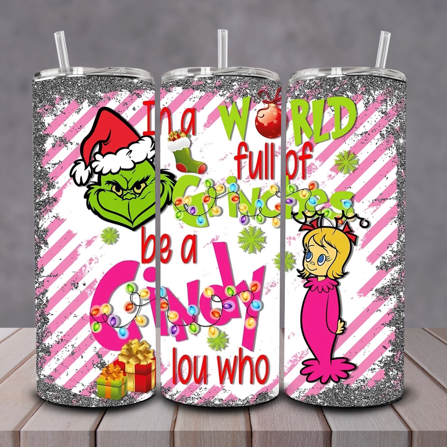 Prink Cindy Lou Who Tumbler