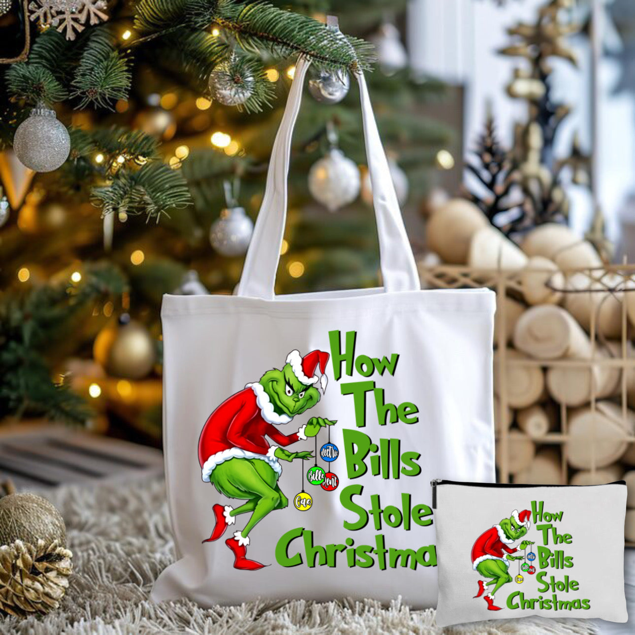 The Bills Stole X-Mas Tote Bag + Pouch