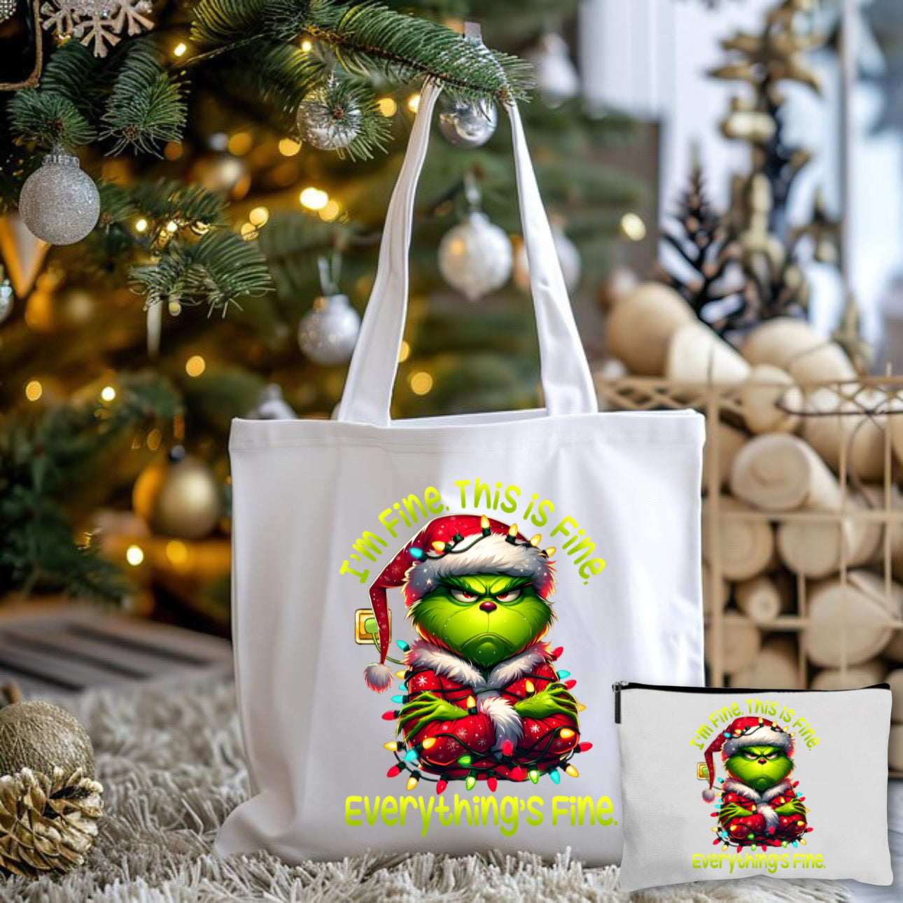 Everything’s Fine Tote Bag + Pouch
