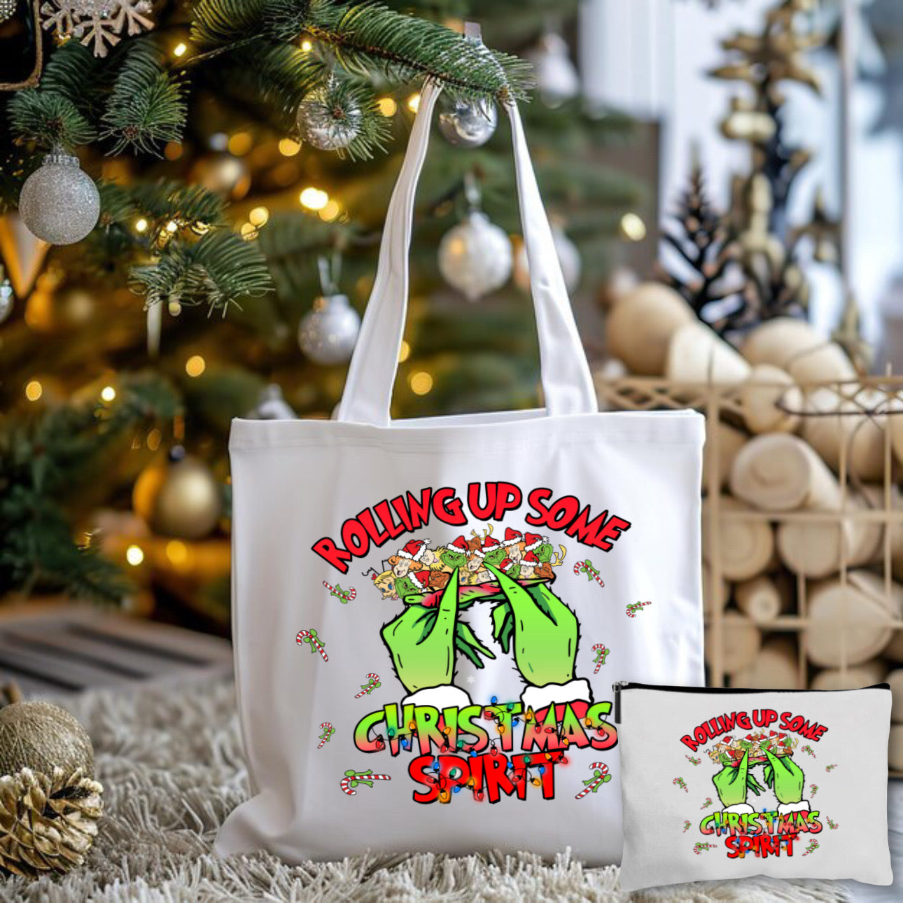 Rolling Up Some Tote Bag + Pouch