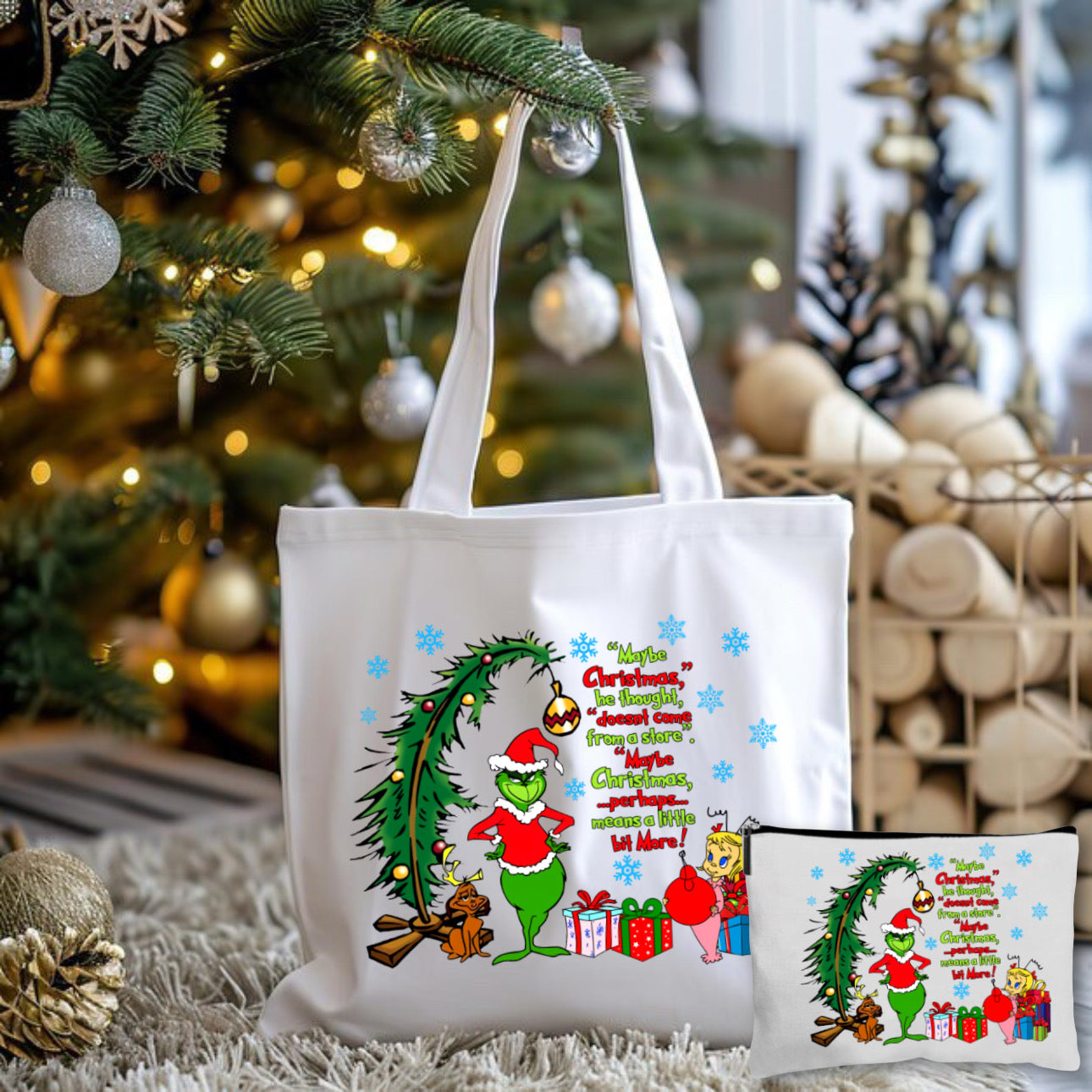 Maybe Christmas Tote Bag + Pouch