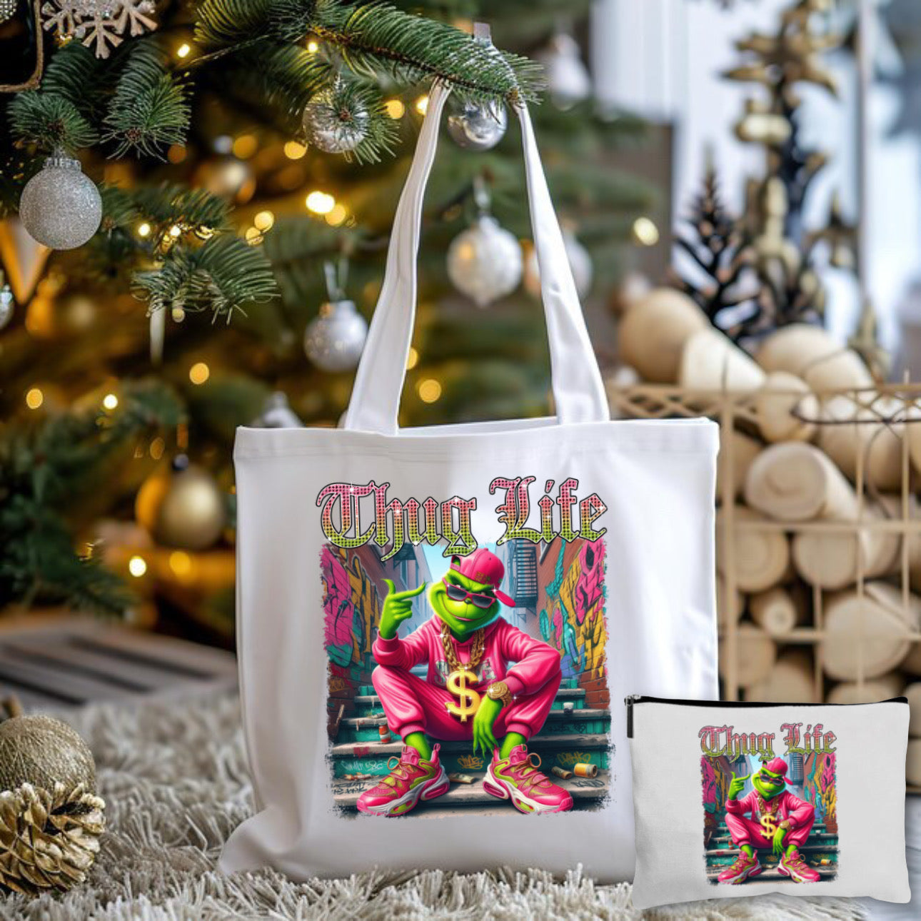 Thug Life Tote Bag + Pouch