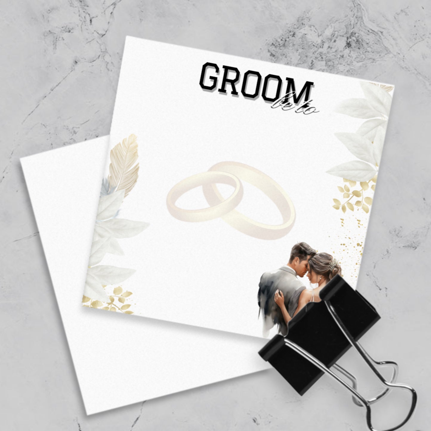 Bride & Groom To Be Notepad & Sticky Notes