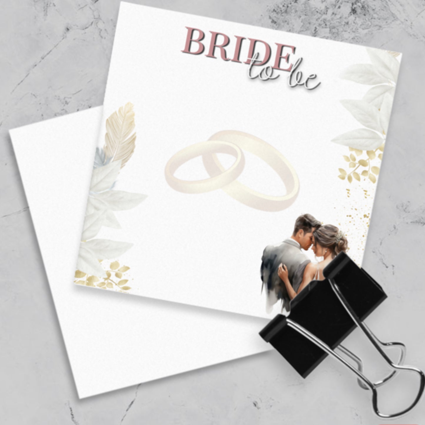 Bride & Groom To Be Notepad & Sticky Notes