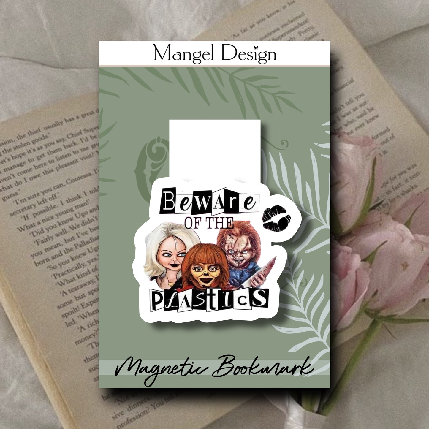 Beware Of Plastic Magnetic Bookmark