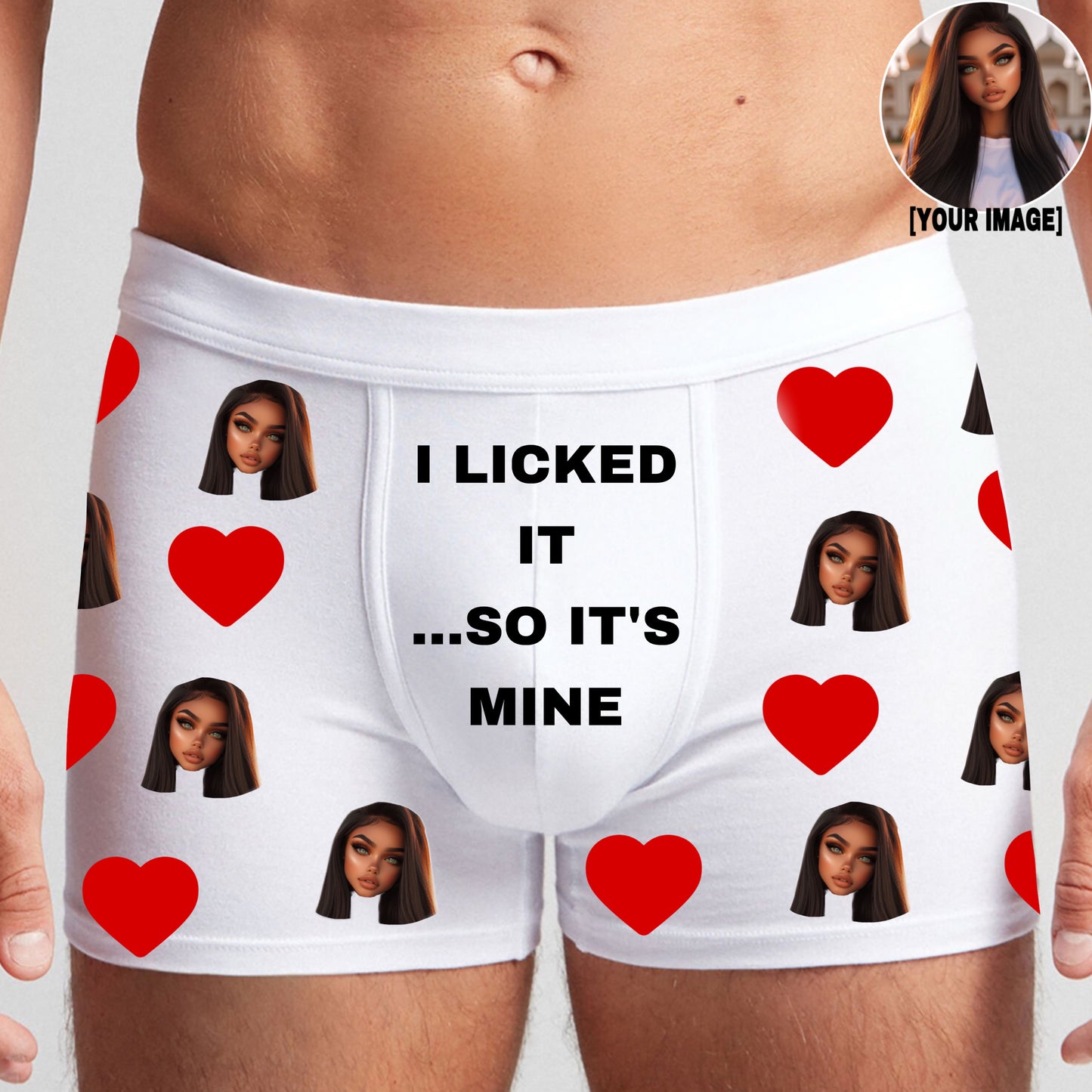 Face On Body Boxer Shorts Licked It