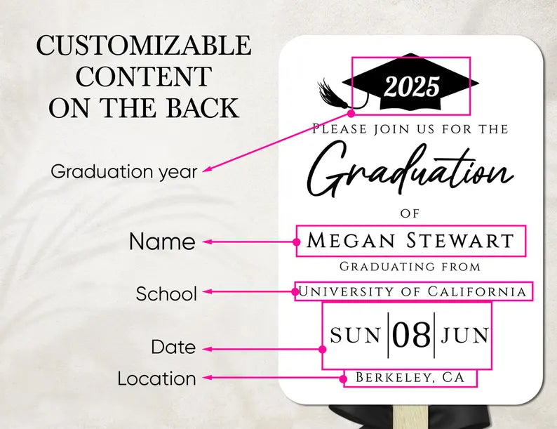 Custom Grad Paddle Fans