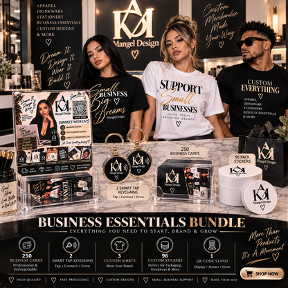 Business Branding Bundle — 3 Shirts + 250 Cards + 2 Smart Taps + 96 Stickers