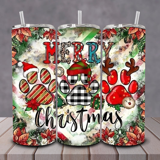 Merry Paw Christmas Tumbler