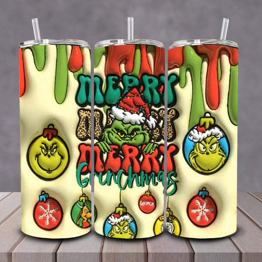 3D Grinch Jingle Balls Tumbler