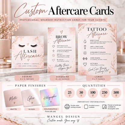 Custom Aftercare Cards