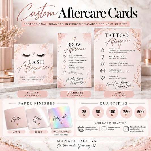 Custom Aftercare Cards