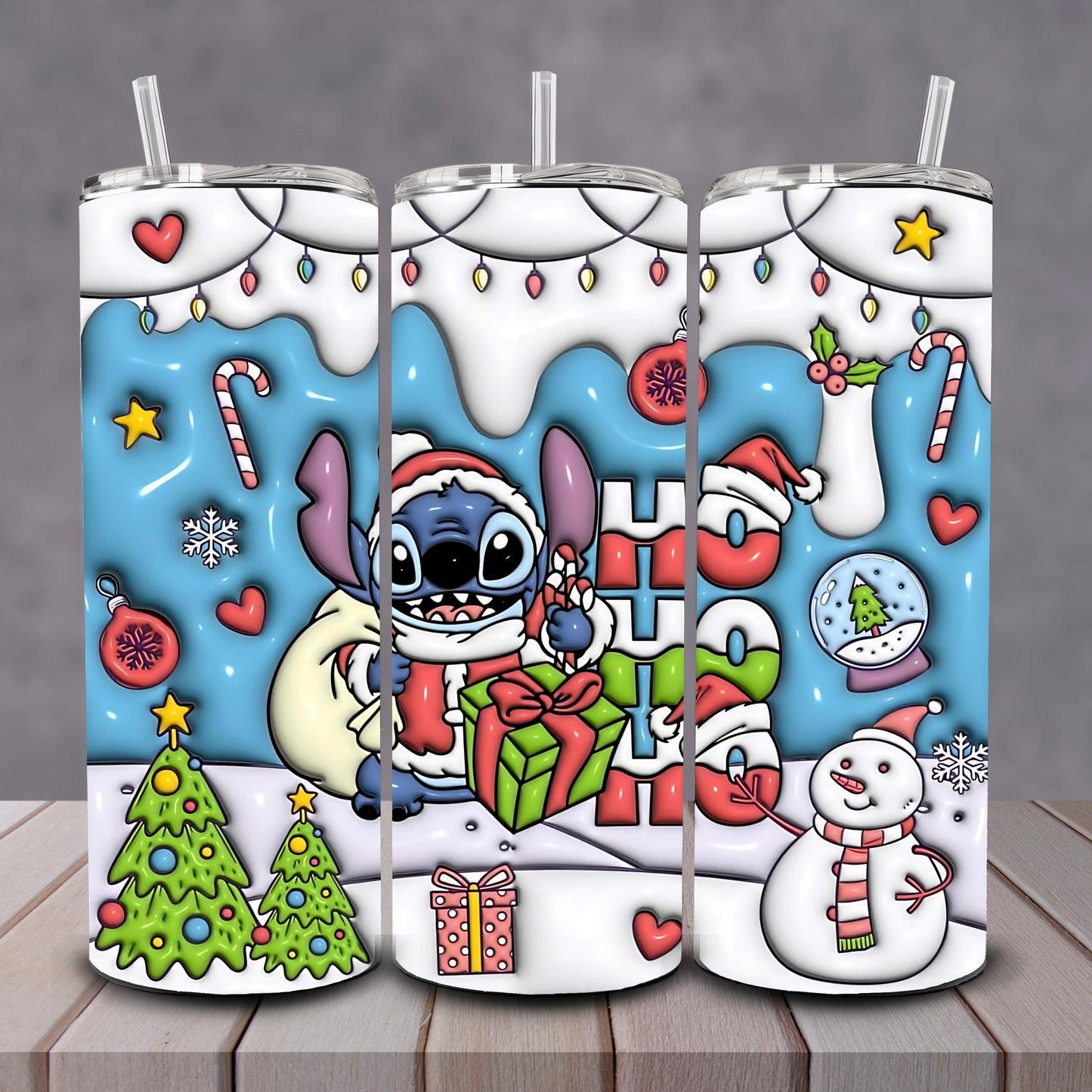 3D Stitch HoHoHo Tumbler