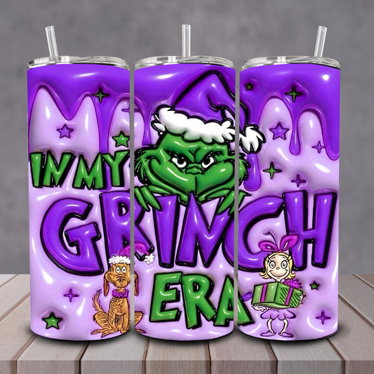 3D Purple Grinch Era Tumbler