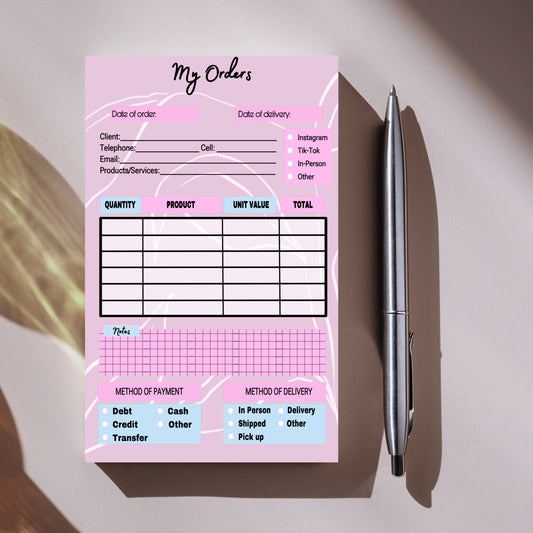 Leaf Pattern Order Notepad