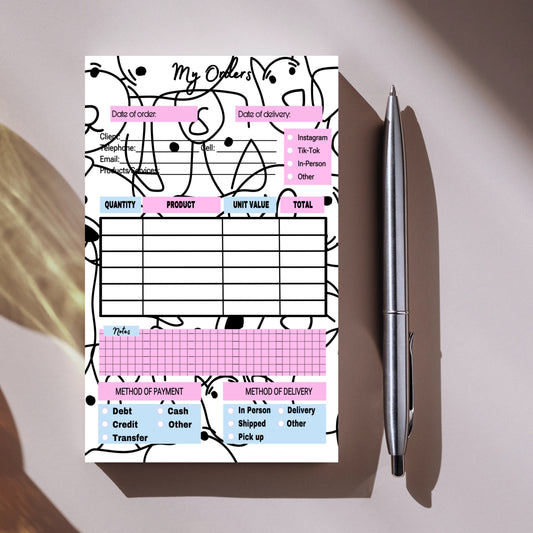 Outline Puppies Order Notepad