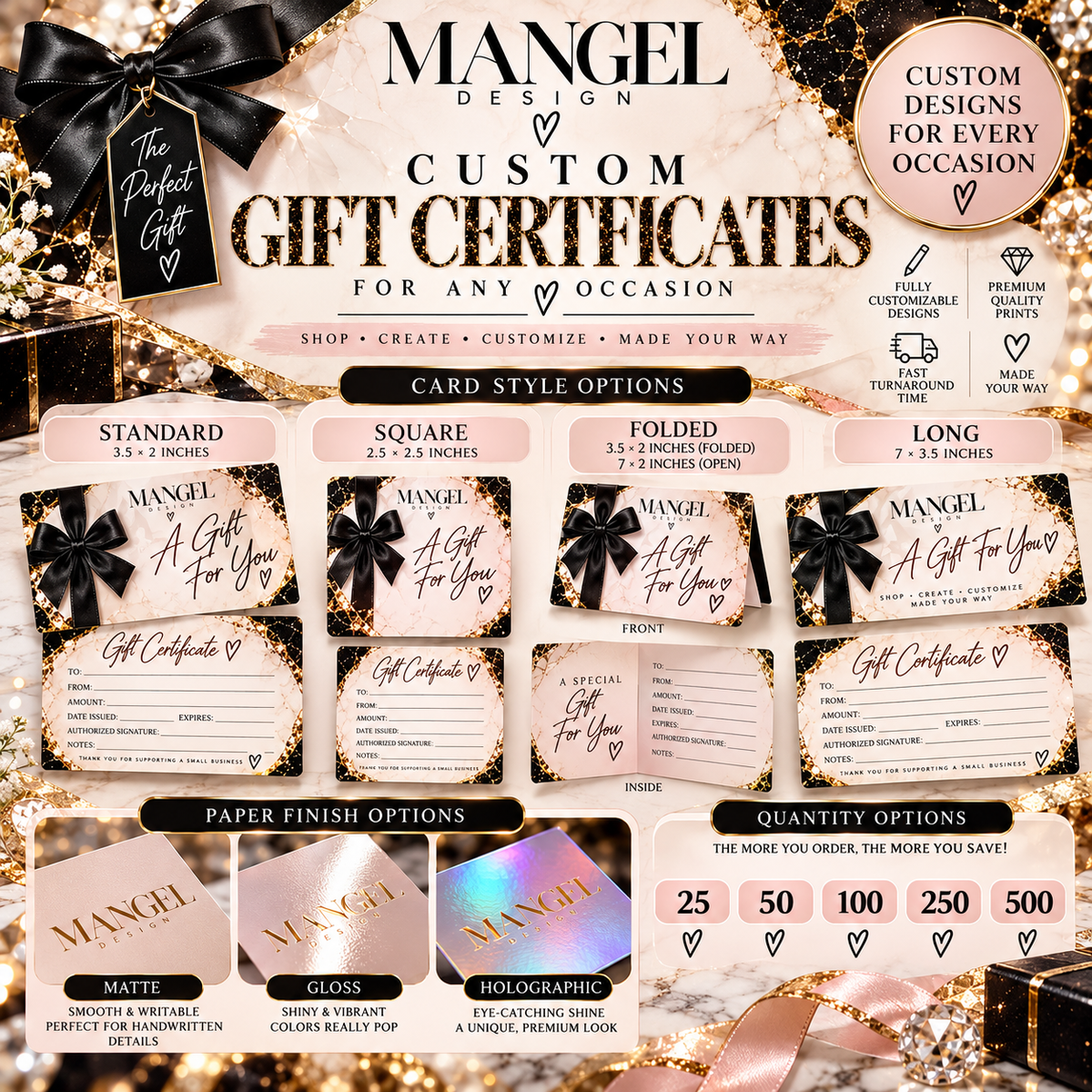 Custom Gift Certificates