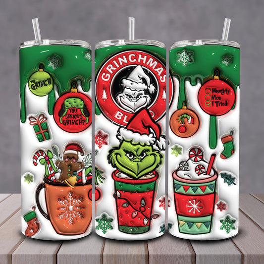3D Hot Grinchmas Blend Tumbler