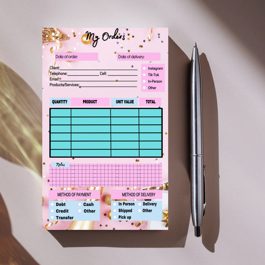 Party Pop Order Notepad
