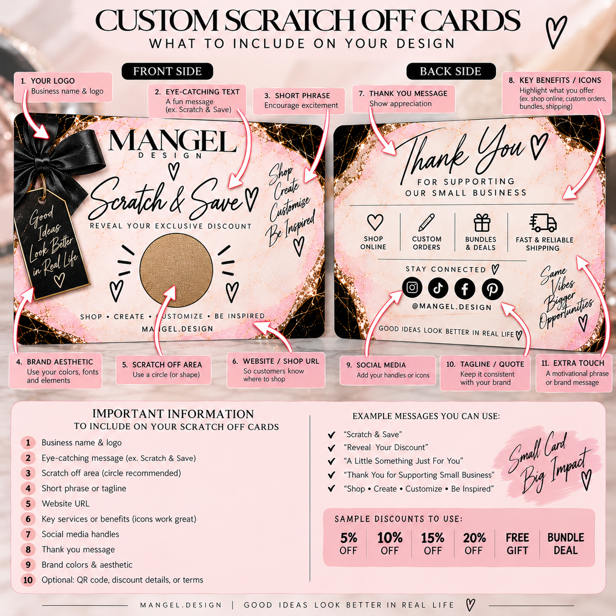 Custom Discount Scratch Off Cards