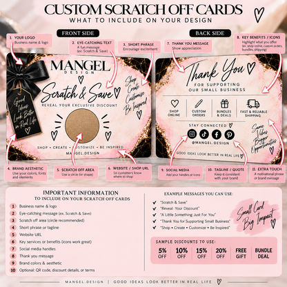 Custom Discount Scratch Off Cards