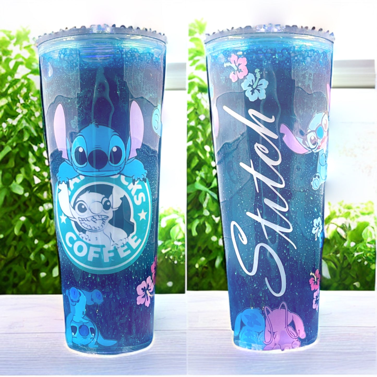 Stitch Snow Globe Tumbler