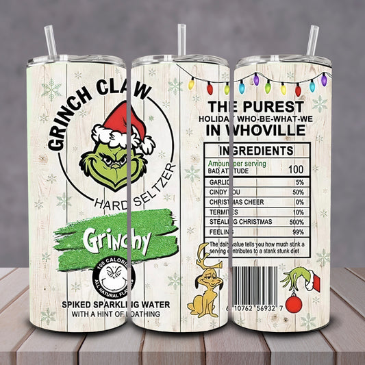 Grinch Claw Seltzer Tumbler