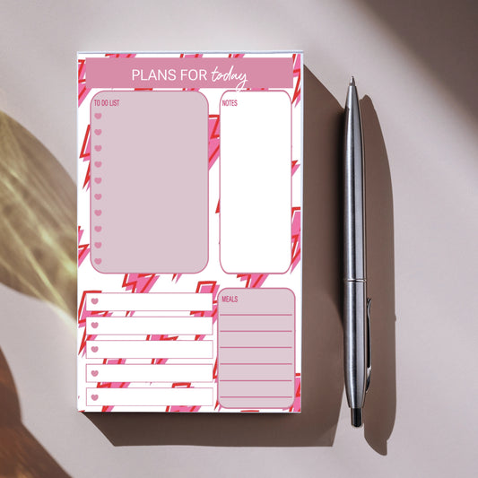 Pink Lightning Notepad