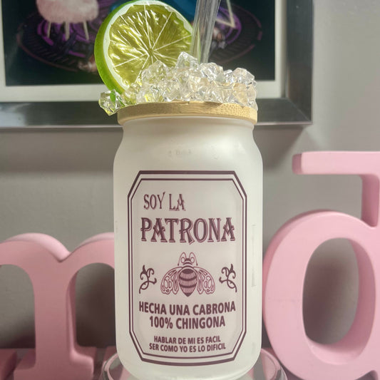 La Patrona Frosted Soda Can Cup