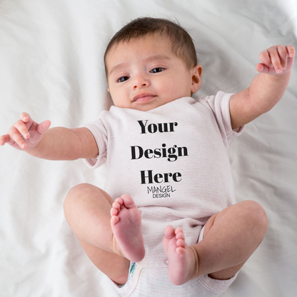 Unisex Custom White Baby Bodysuit