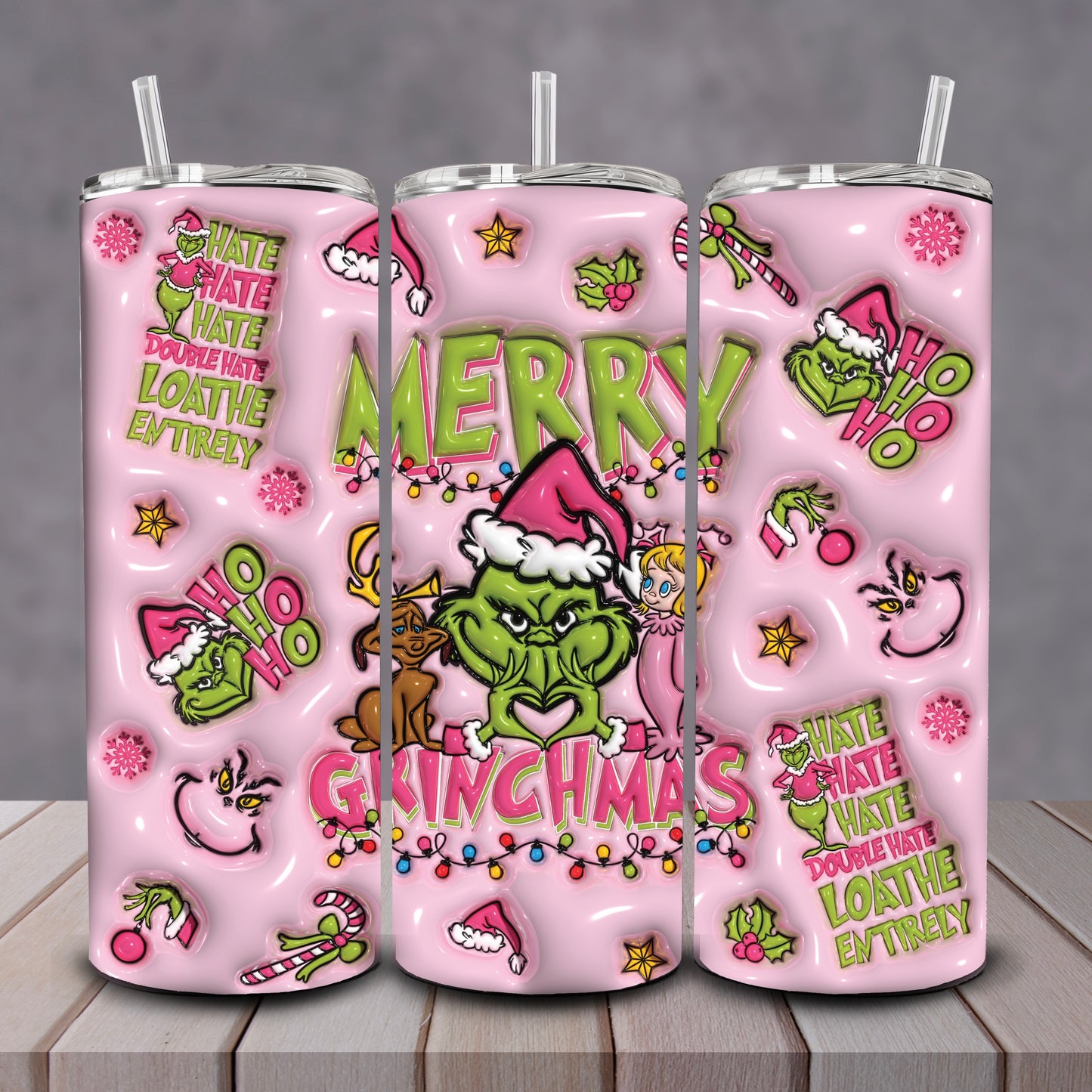 Hate Hate Hate Grinch Tumbler