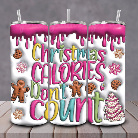 3D Pink X-Mas Calories Don’t Count Tumbler