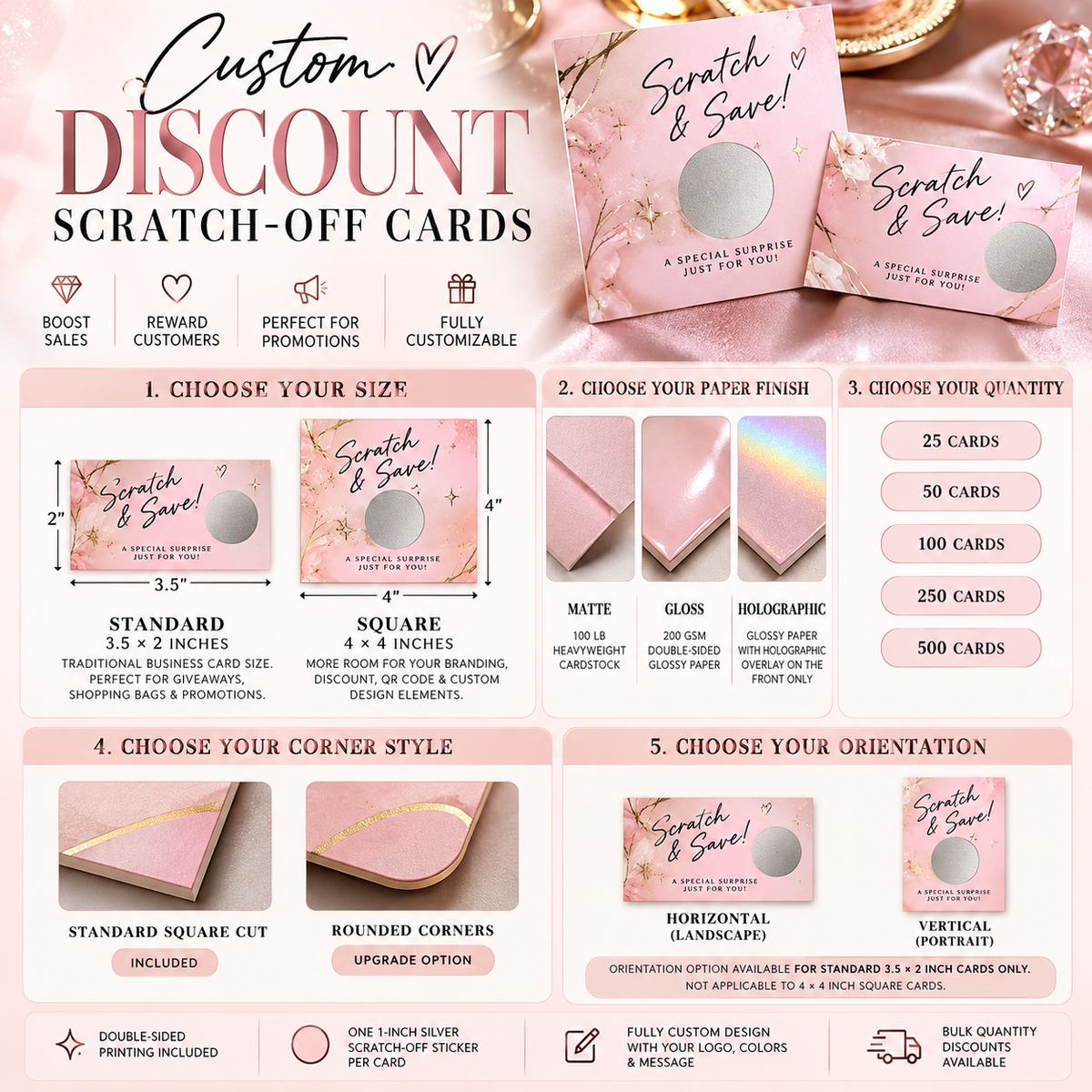 Custom Discount Scratch Off Cards